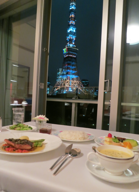 東京タワーが見える個室のレストラン